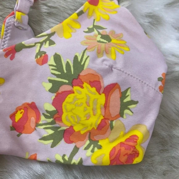 Aerie Printed Ruffle Scoop Bikini Top - Picture 7 of 9